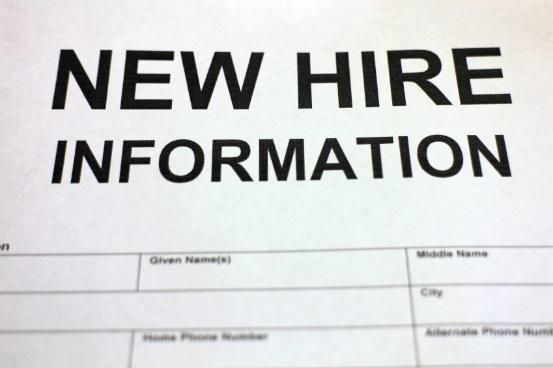 new hire information form header