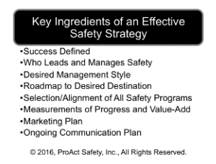 Key Ingredients of an Effective Safety Strategy list