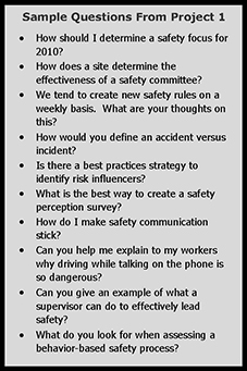 Sample Questions From Project 1